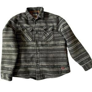 Jachs Men's Gray Striped Button-Up Jacket
